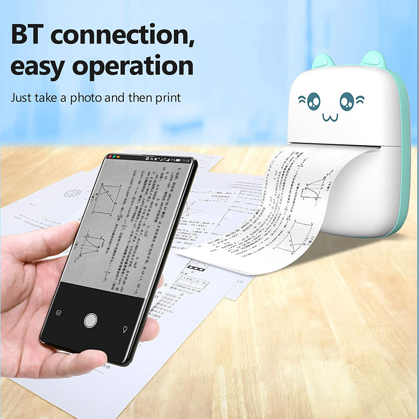 Portable Mini Pocket Printer BT Thermal Printer TZ Dropshipping