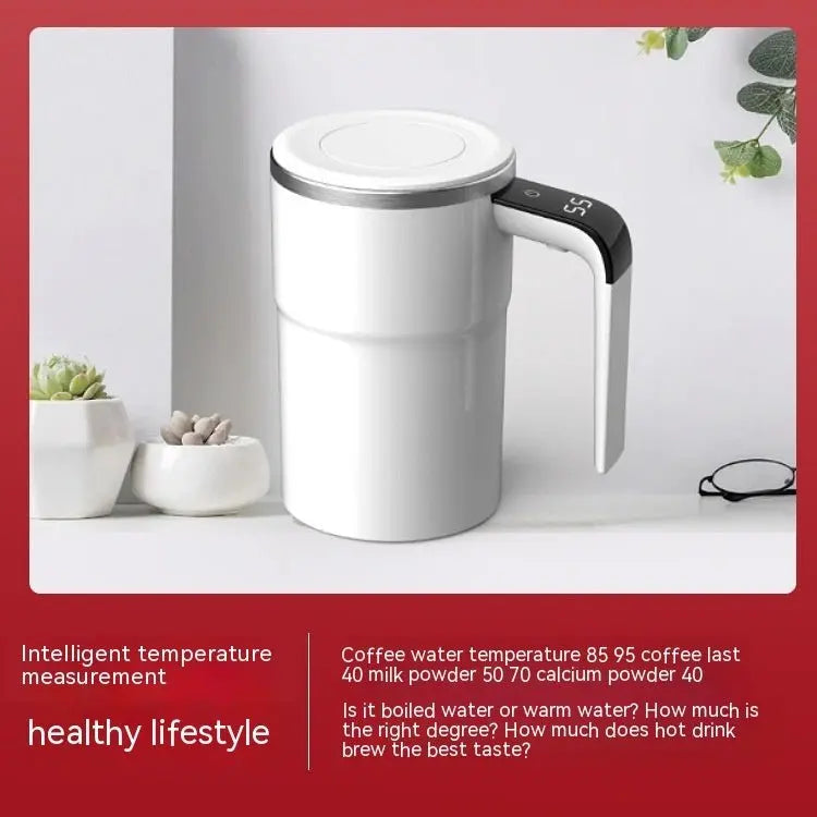 USB Self‑Stirring Coffee Mug with LCD Display Atlier
