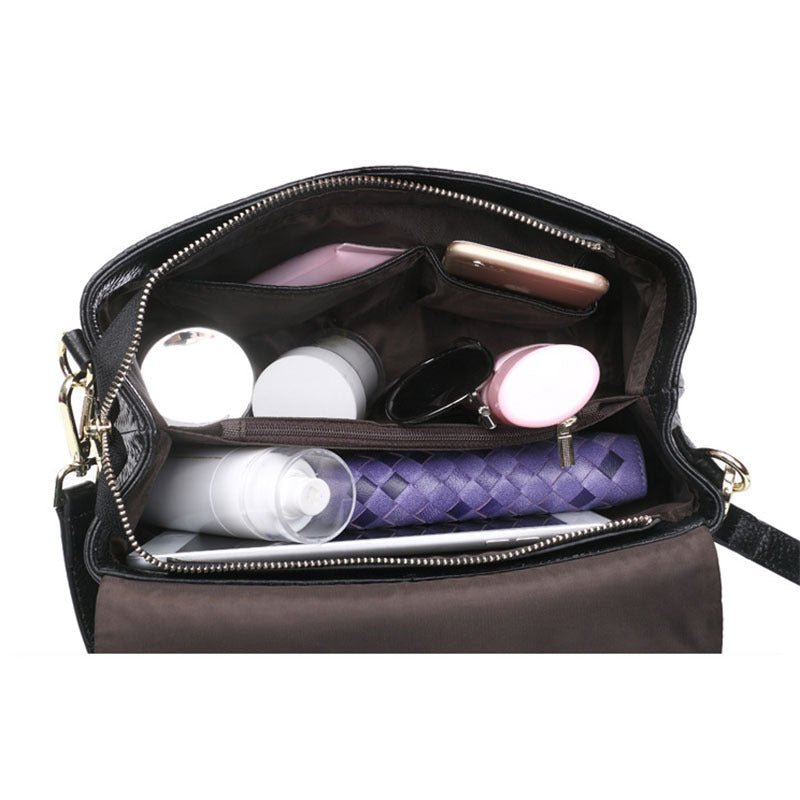 Black Leather Weave Handbag – Cowhide Atlier